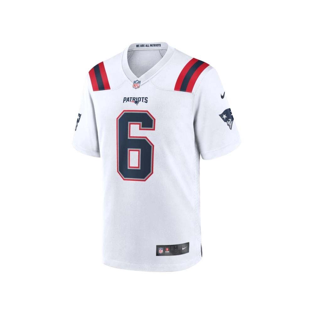 Mens New England Patriots Christian Gonzalez White Game Jersey