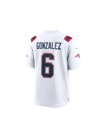 Mens New England Patriots Christian Gonzalez White Game Jersey
