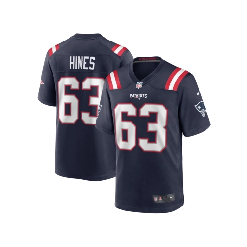 Mens New England Patriots Chasen Hines Navy Game Player Jersey