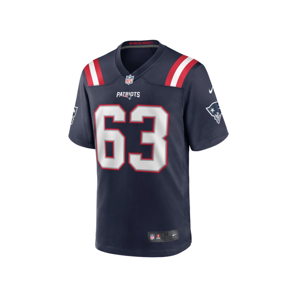 Mens New England Patriots Chasen Hines Navy Game Player Jersey