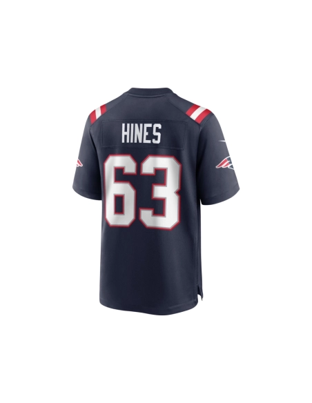 Mens New England Patriots Chasen Hines Navy Game Player Jersey