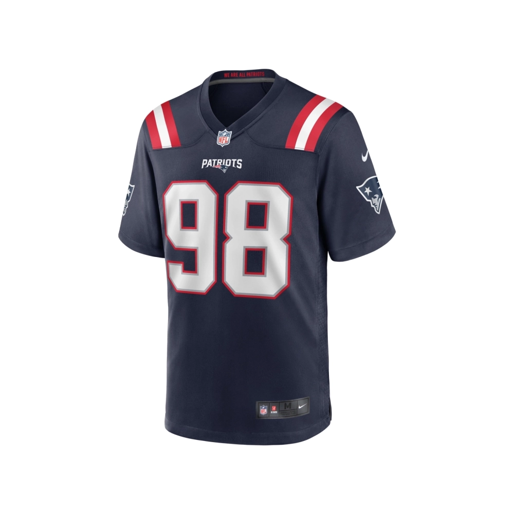 Mens New England Patriots Carl Davis Jr. Navy Game Player Jersey