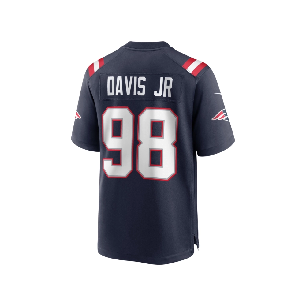 Mens New England Patriots Carl Davis Jr. Navy Game Player Jersey