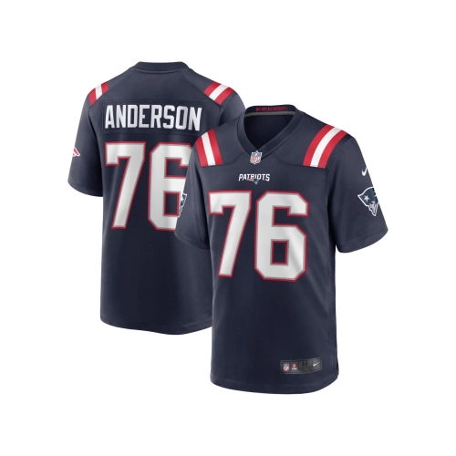 Mens New England Patriots Calvin Anderson Navy Game Jersey