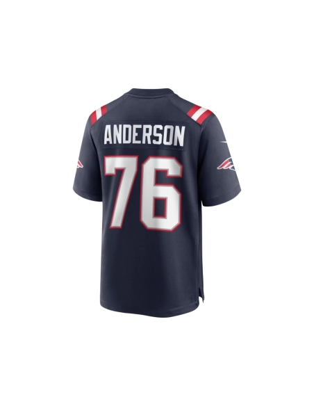 Mens New England Patriots Calvin Anderson Navy Game Jersey