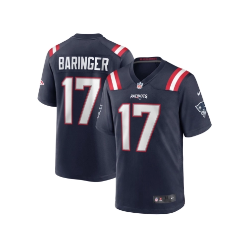 Mens New England Patriots Bryce Baringer Navy Team Game Jersey