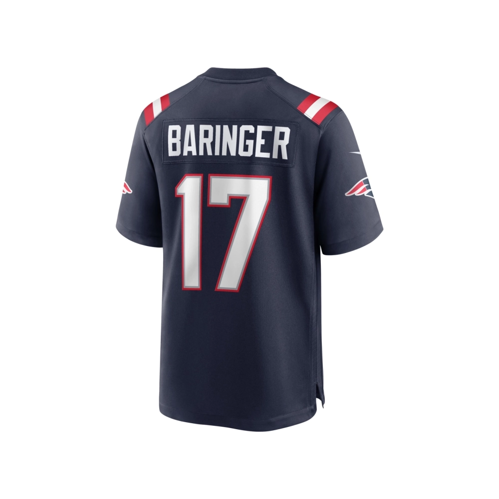 Mens New England Patriots Bryce Baringer Navy Team Game Jersey