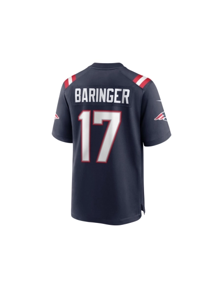 Mens New England Patriots Bryce Baringer Navy Team Game Jersey