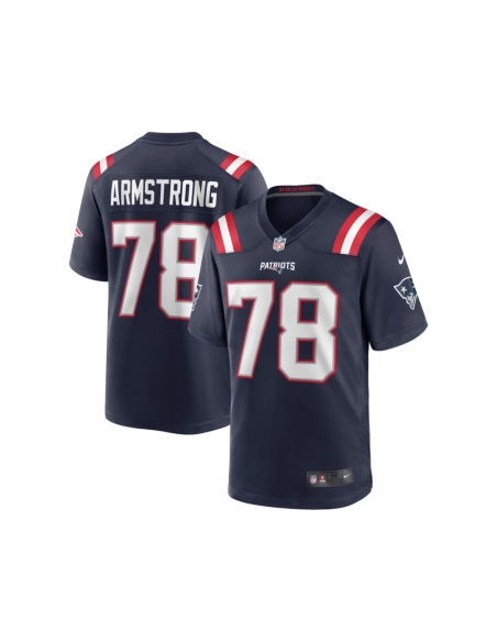 Mens New England Patriots Bruce Armstrong Navy Game Retired Player Jersey
