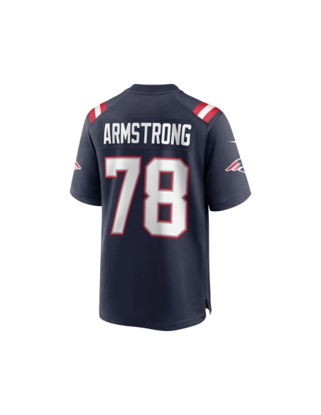 Mens New England Patriots Bruce Armstrong Navy Game Retired Player Jersey