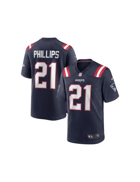 Mens New England Patriots Adrian Phillips Navy Game Jersey