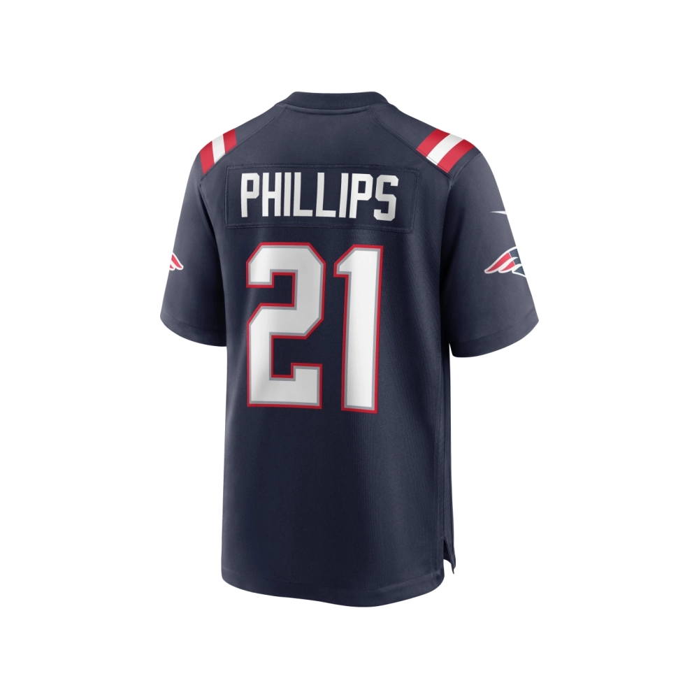 Mens New England Patriots Adrian Phillips Navy Game Jersey