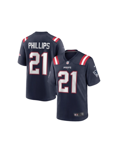 Mens New England Patriots Adrian Phillips Navy Game Jersey