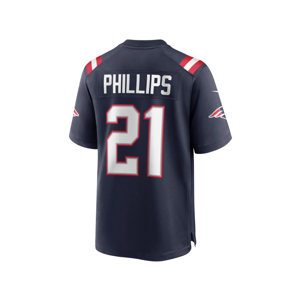 Mens New England Patriots Adrian Phillips Navy Game Jersey