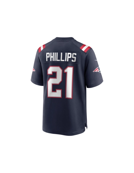 Mens New England Patriots Adrian Phillips Navy Game Jersey