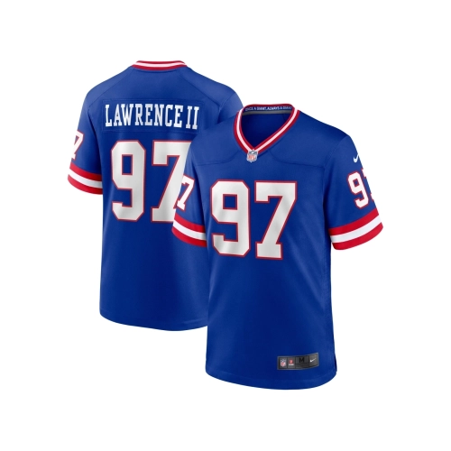 Mens New York Giants Dexter Lawrence II Royal Classic Game Player Jersey