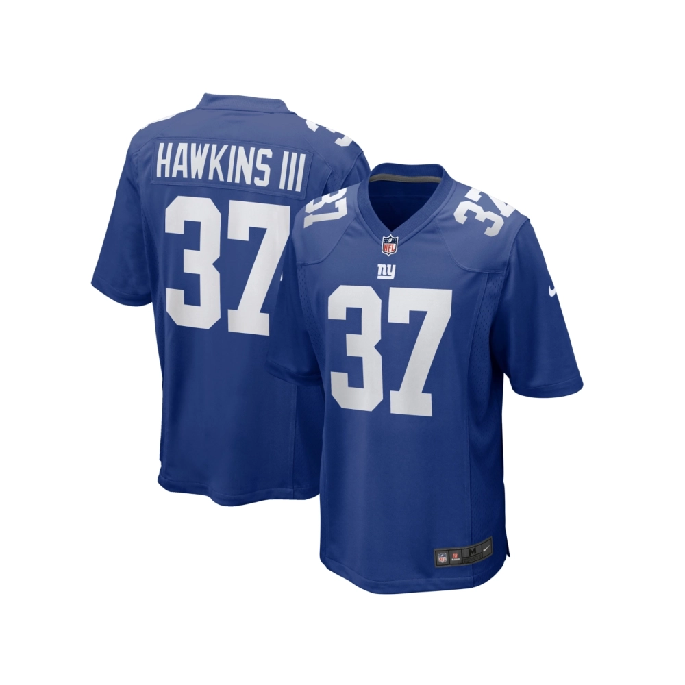 Mens New York Giants Tre Hawkins Royal Game Jersey
