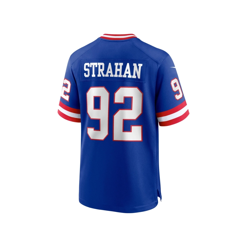 Mens New York Giants Michael Strahan Royal Classic Retired Player Game Jersey