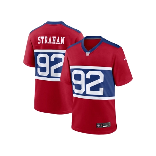 Mens New York Giants Michael Strahan Century Red Alternate Retired Player Game Jersey