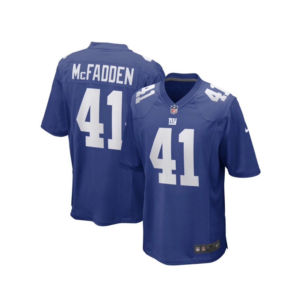 Mens New York Giants Micah McFadden Royal Game Player Jersey