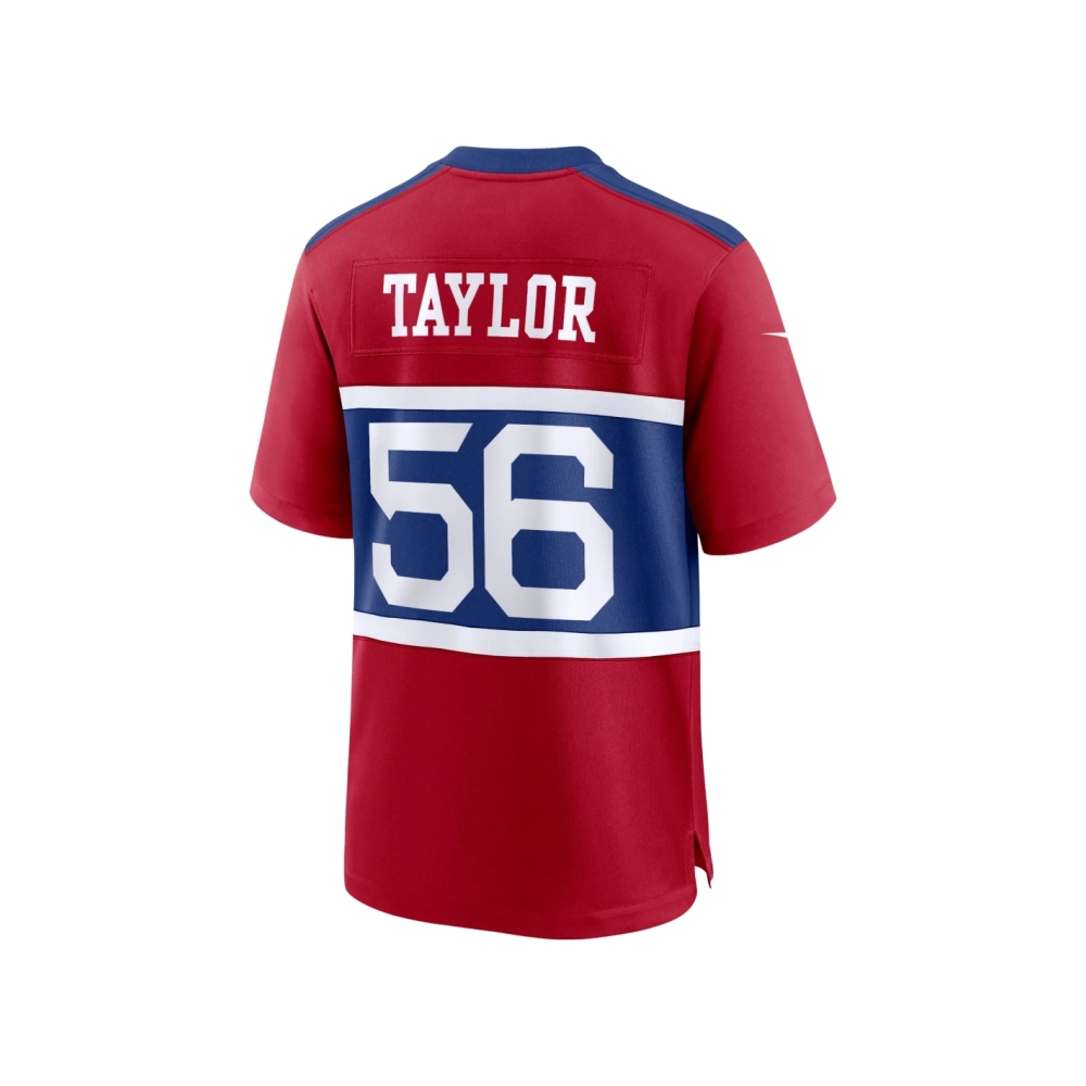 Mens New York Giants Lawrence Taylor Century Red Alternate Retired Player Game Jersey