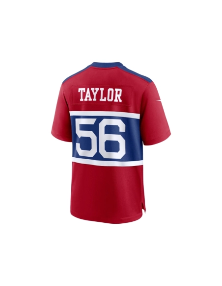 Mens New York Giants Lawrence Taylor Century Red Alternate Retired Player Game Jersey