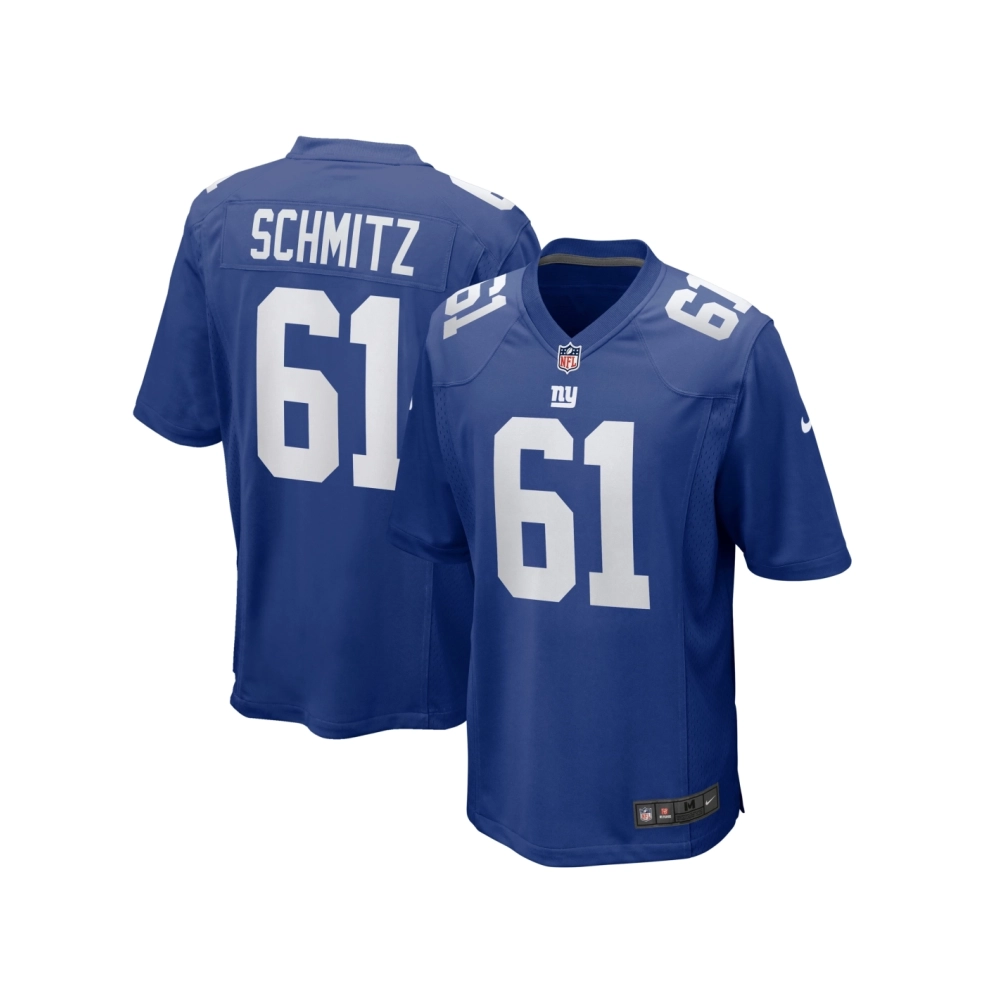 Mens New York Giants John Michael Schmitz Royal Team Game Jersey