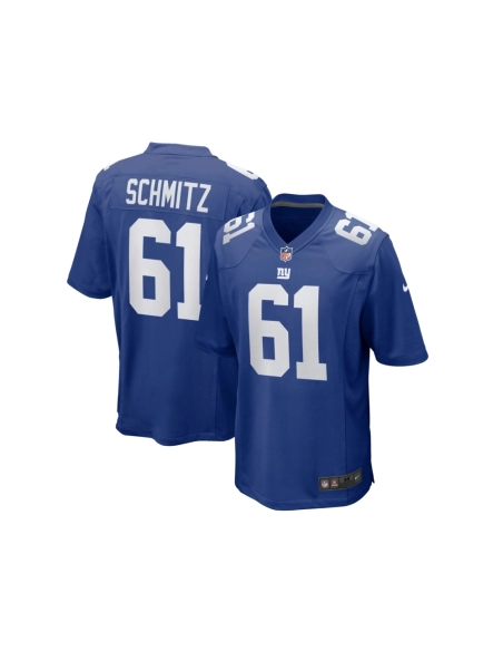 Mens New York Giants John Michael Schmitz Royal Team Game Jersey