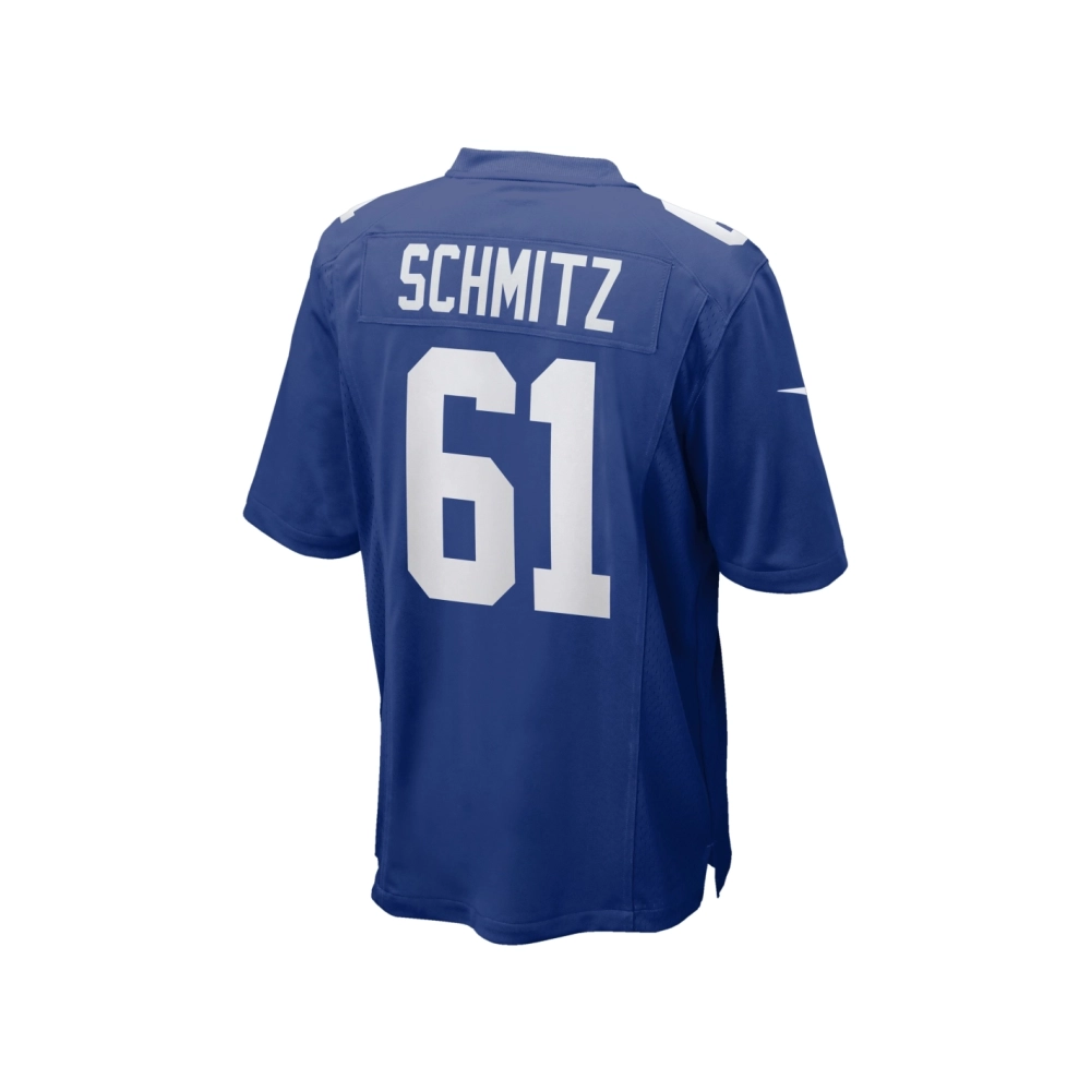 Mens New York Giants John Michael Schmitz Royal Team Game Jersey