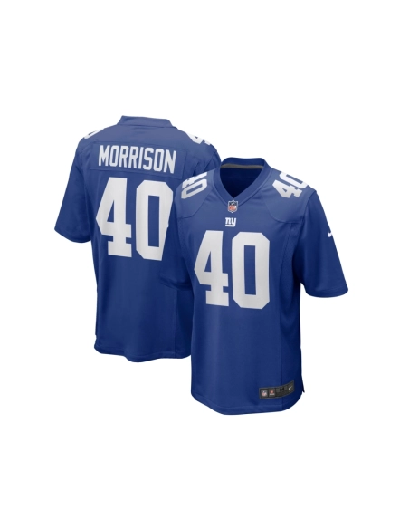 Mens New York Giants Joe Morrison Royal Retired Player Jersey