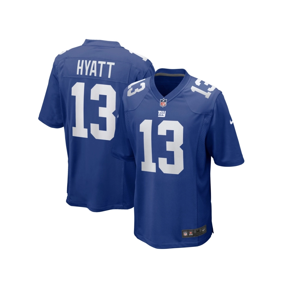 Mens New York Giants Jalin Hyatt Royal Team Game Jersey