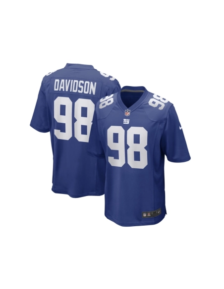 Mens New York Giants D.J. Davidson Royal Game Player Jersey