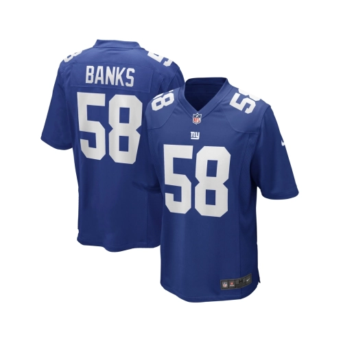 Mens New York Giants Carl Banks Royal Game Retired Player Jersey