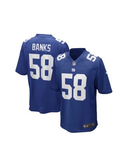 Mens New York Giants Carl Banks Royal Game Retired Player Jersey