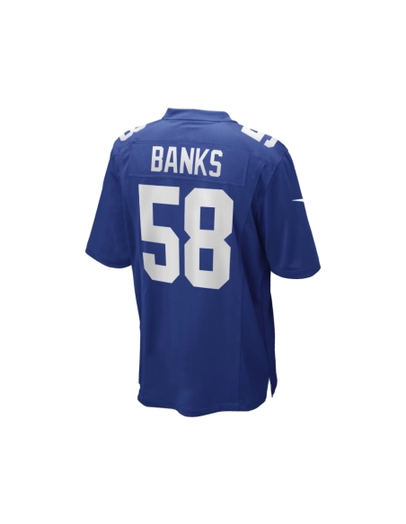 Mens New York Giants Carl Banks Royal Game Retired Player Jersey