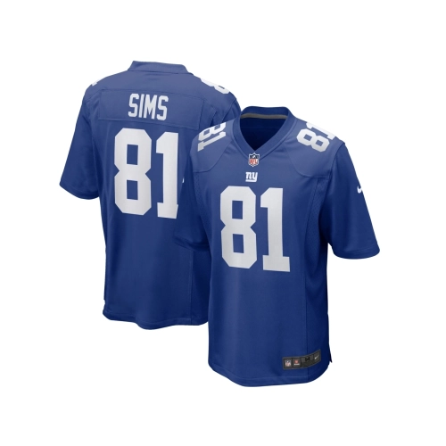 Mens New York Giants Cam Sims Royal Team Game Jersey