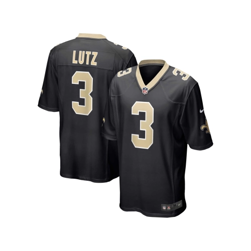 Mens New Orleans Saints Wil Lutz Black Game Jersey