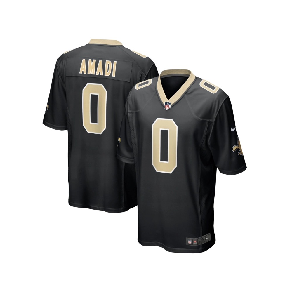 Mens New Orleans Saints Ugo Amadi Black Team Game Jersey