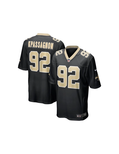 Mens New Orleans Saints Tanoh Kpassagnon Black Game Player Jersey
