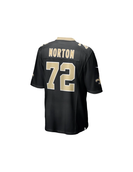 Mens New Orleans Saints Storm Norton Black Game Jersey