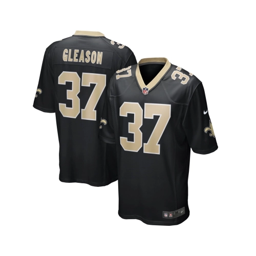 Mens New Orleans Saints Steve Gleason Black Game Retired Player Jersey