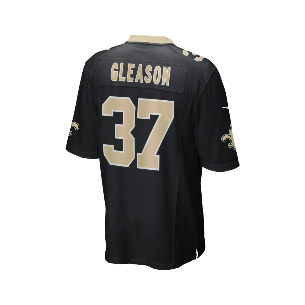 Mens New Orleans Saints Steve Gleason Black Game Retired Player Jersey