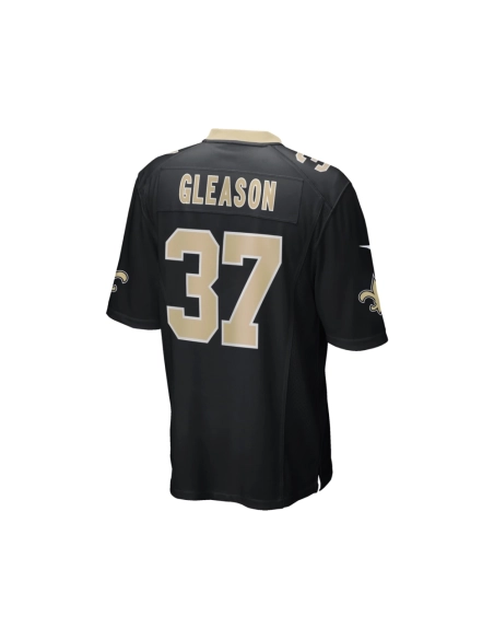 Mens New Orleans Saints Steve Gleason Black Game Retired Player Jersey