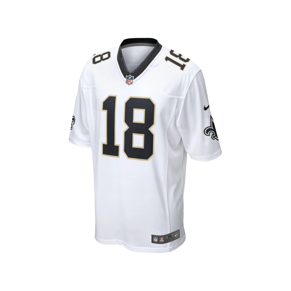 Mens New Orleans Saints Spencer Rattler White 2024 NFL Draft Game Player Jersey
