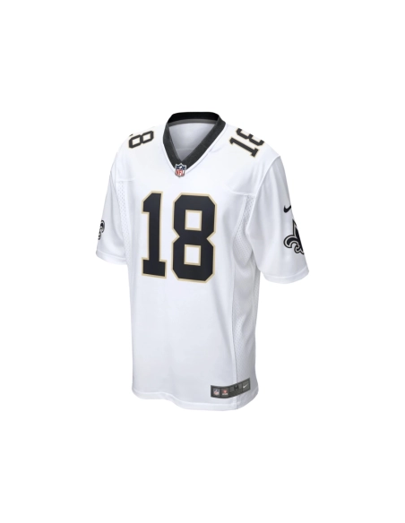 Mens New Orleans Saints Spencer Rattler White 2024 NFL Draft Game Player Jersey