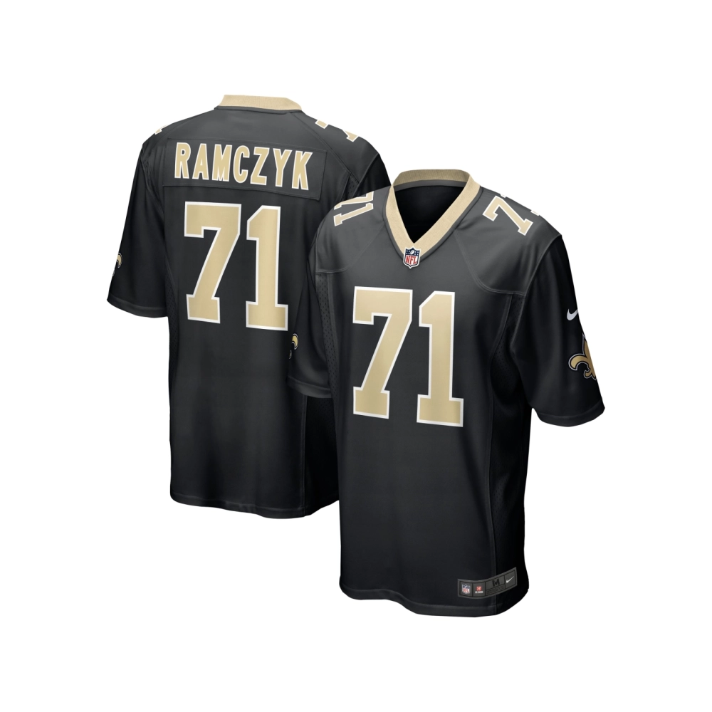 Mens New Orleans Saints Ryan Ramczyk Black Game Jersey