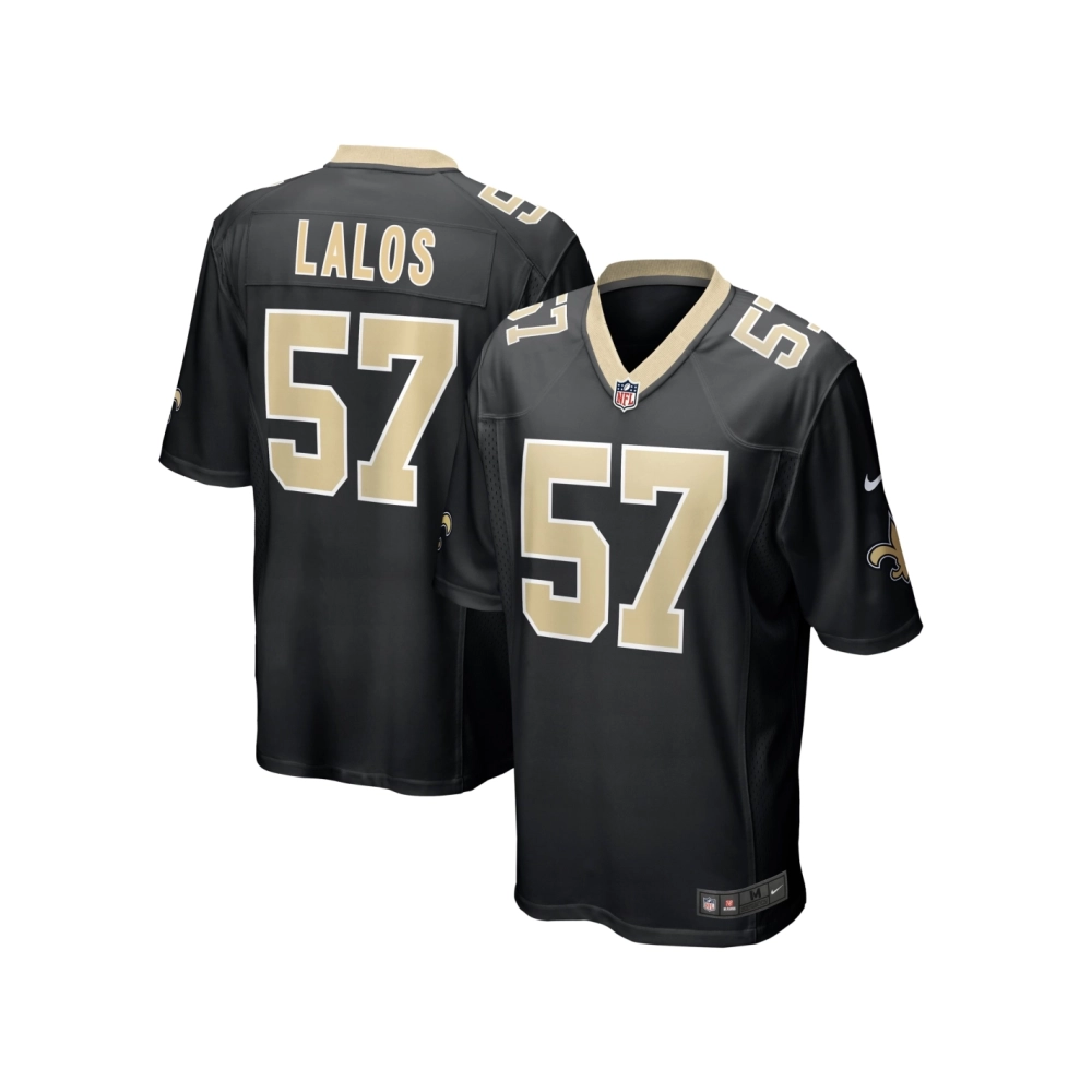 Mens New Orleans Saints Niko Lalos Black Team Game Jersey