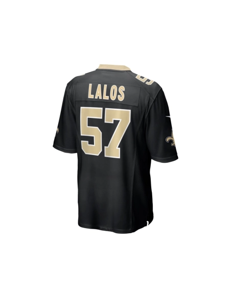 Mens New Orleans Saints Niko Lalos Black Team Game Jersey