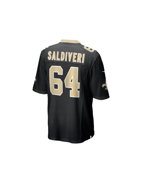Mens New Orleans Saints Nick Saldiveri Black Team Game Jersey