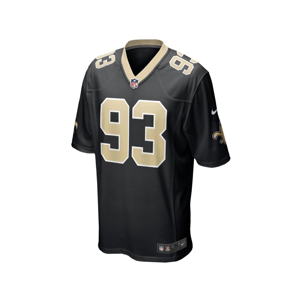 Mens New Orleans Saints Nathan Shepherd Black Game Jersey